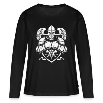 MMA de boxe Knight - T-shirt manches longues Premium bio Femme - noir - Devant - Julia (174cm)