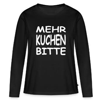 Gâteau - T-shirt manches longues Premium bio Femme - noir - Devant - Julia (174cm)