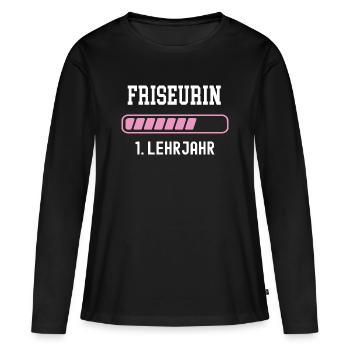 Hairdresser training 1 year of apprenticeship first year apprenticeship - Women's Premium Organic Long Sleeve Shirt - black - Front - Julia (174cm)