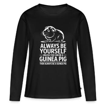 Dictons du cochon d’AMeer Cadeau du cochon d’Inde - T-shirt manches longues Premium bio Femme - noir - Devant - Julia (174cm)