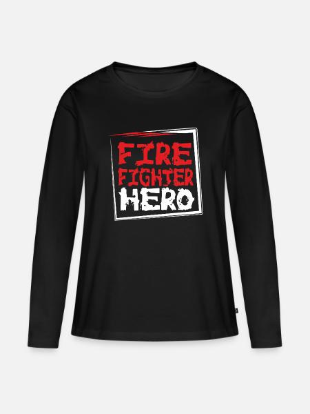 FIREFIGHTERHERO - Women's Premium Organic Long Sleeve Shirt - black