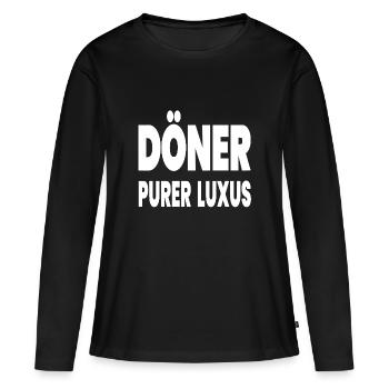 Kebab - T-shirt manches longues Premium bio Femme - noir - Devant - Julia (174cm)