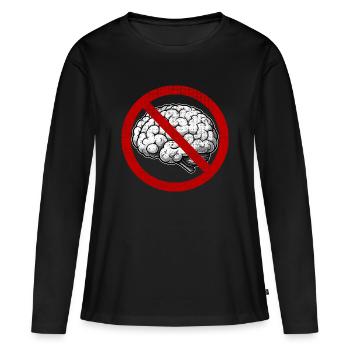 Pas d’utilisation du cerveau, pas de pensée, Camacho - T-shirt manches longues Premium bio Femme - noir - Devant - Julia (174cm)