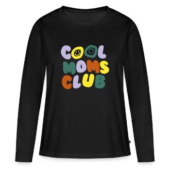 Cool Moms Club - Frauen Premium Bio Langarmshirt - Schwarz - Vorne - Julia (174cm)