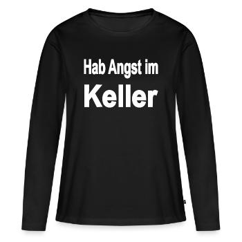 Keller - Frauen Premium Bio Langarmshirt - Schwarz - Vorne - Julia (174cm)