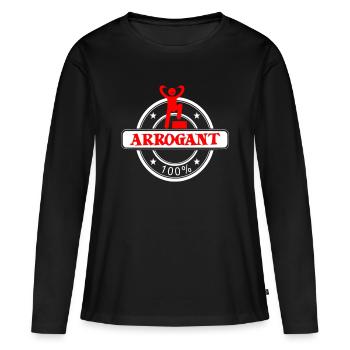 Arrogant 100%: Provocative Icon - Women's Premium Organic Long Sleeve Shirt - black - Front - Julia (174cm)