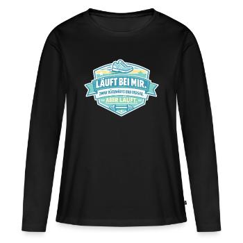 Runs backwards for me - Women's Premium Organic Long Sleeve Shirt - black - Front - Julia (174cm)