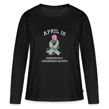 Parkinson Krankheit - Frauen Premium Bio Langarmshirt - Schwarz - Vorne - Julia (174cm)