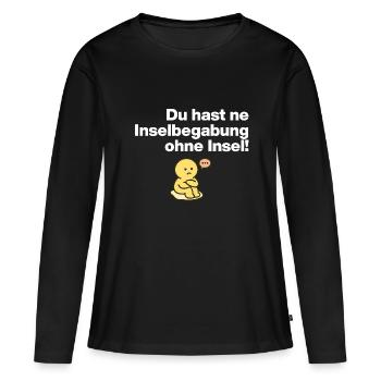 TU AS UN TALENT D’ÎLE SANS ÎLE ! - T-shirt manches longues Premium bio Femme - noir - Devant - Julia (174cm)