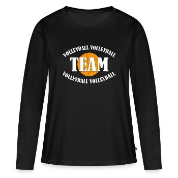 VOLLEYBALL TEAM - Frauen Premium Bio Langarmshirt - Schwarz - Vorne - Julia (174cm)