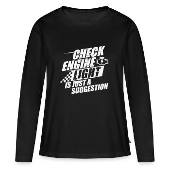 Suggestion de voyant moteur Muscle Car - T-shirt manches longues Premium bio Femme - noir - Devant - Julia (174cm)