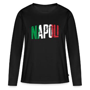 Naples, Italie, Naples - T-shirt manches longues Premium bio Femme - noir - Devant - Julia (174cm)