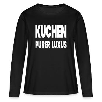 Gâteau - T-shirt manches longues Premium bio Femme - noir - Devant - Julia (174cm)