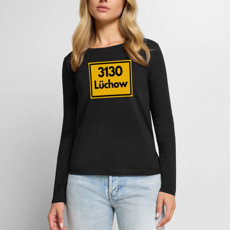OLD POSTCODE ZIP CODE RETRO 3130 LÜCHOW WENDLAND! Women's Premium Organic Long Sleeve Shirt