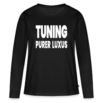 tuning - Women's Premium Organic Long Sleeve Shirt - black - Front - Julia (174cm)