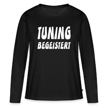 tuning - Women's Premium Organic Long Sleeve Shirt - black - Front - Julia (174cm)