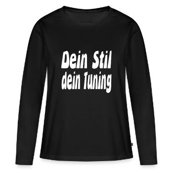tuning - Women's Premium Organic Long Sleeve Shirt - black - Front - Julia (174cm)