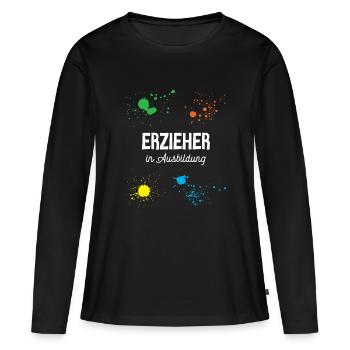 Éducateur en formation Crèche Formation des éducateurs - T-shirt manches longues Premium bio Femme - noir - Devant - Julia (174cm)