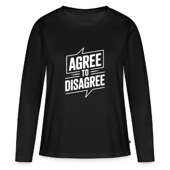 D’accord pour ne pas être d’accord - T-shirt manches longues Premium bio Femme - noir - Devant - Julia (174cm)