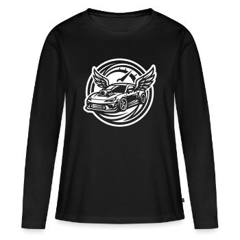 Compteur de réglage de voiture - T-shirt manches longues Premium bio Femme - noir - Devant - Julia (174cm)