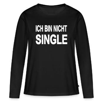 Single - Frauen Premium Bio Langarmshirt - Schwarz - Vorne - Julia (174cm)