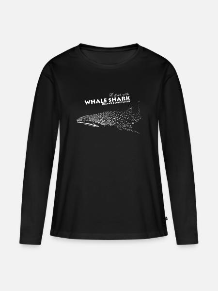 whale shark - Women's Premium Organic Long Sleeve Shirt - black