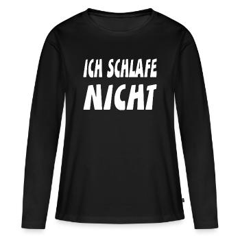 Schlafen - Frauen Premium Bio Langarmshirt - Schwarz - Vorne - Julia (174cm)