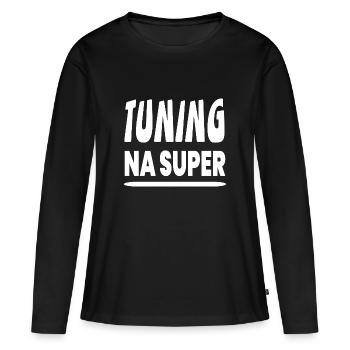 tuning - Women's Premium Organic Long Sleeve Shirt - black - Front - Julia (174cm)