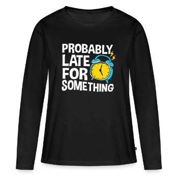 ProkrastinationFaul Faulheit Faulenzer - Frauen Premium Bio Langarmshirt - Schwarz - Vorne - Julia (174cm)