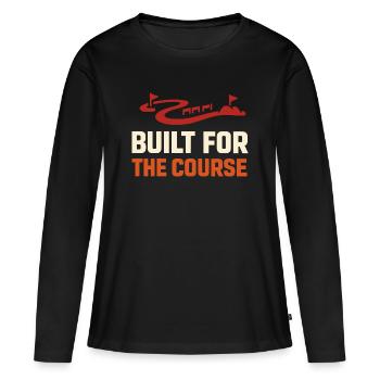 Parcours d’obstacles Course d’obstacles OCR - T-shirt manches longues Premium bio Femme - noir - Devant - Julia (174cm)