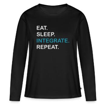 Integrate Repeat HPLC Performance Chromatography - Women's Premium Organic Long Sleeve Shirt - black - Front - Julia (174cm)