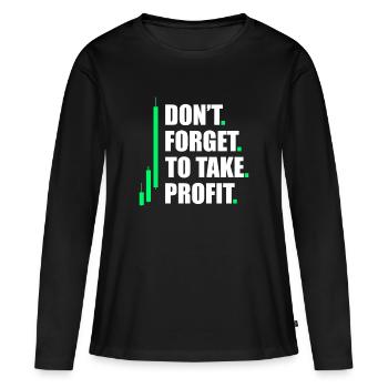 Profitez Marché boursier Trader en bourse - T-shirt manches longues Premium bio Femme - noir - Devant - Julia (174cm)