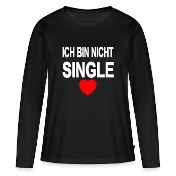 Single - Frauen Premium Bio Langarmshirt - Schwarz - Vorne - Julia (174cm)