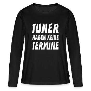 Tuner - Frauen Premium Bio Langarmshirt - Schwarz - Vorne - Julia (174cm)