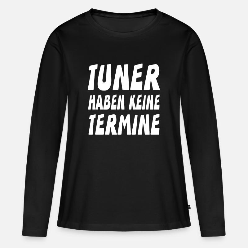 Tuner - Frauen Premium Bio Langarmshirt - Schwarz