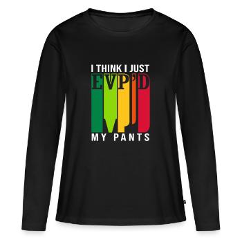 Heure des fantômes paranormales Fantômes Fantômes - T-shirt manches longues Premium bio Femme - noir - Devant - Julia (174cm)
