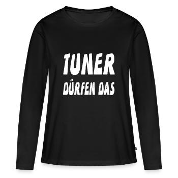 Tuner - Frauen Premium Bio Langarmshirt - Schwarz - Vorne - Julia (174cm)