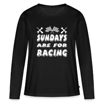 Auto - Frauen Premium Bio Langarmshirt - Schwarz - Vorne - Julia (174cm)