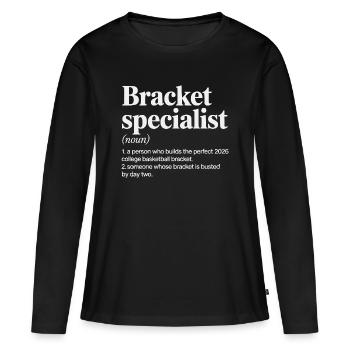 Basket-ball spécialisé dans le tableau - T-shirt manches longues Premium bio Femme - noir - Devant - Julia (174cm)