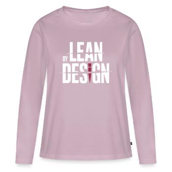 Saison de taille avec déficit calorique réduit - T-shirt manches longues Premium bio Femme - rose poudré - Devant - Julia (174cm)