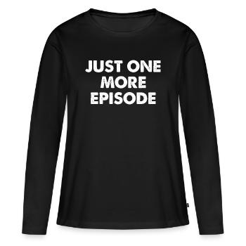 Encore un épisode - T-shirt manches longues Premium bio Femme - noir - Devant - Julia (174cm)