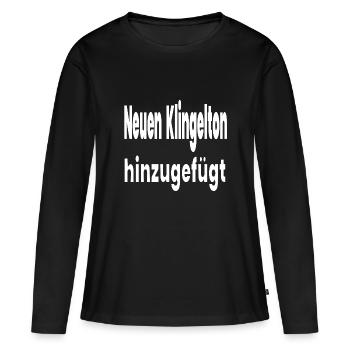 Sonnerie - T-shirt manches longues Premium bio Femme - noir - Devant - Julia (174cm)