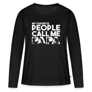 Ich liebe das Design meines Papa Stahlarbeiters Eisenarbeiters - Frauen Premium Bio Langarmshirt - Schwarz - Vorne - Julia (174cm)