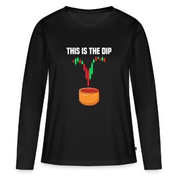 Voici la baisse du marché boursier Trader du marché boursier - T-shirt manches longues Premium bio Femme - noir - Devant - Julia (174cm)