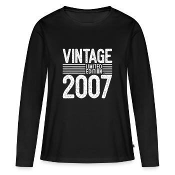 Vintage 2007 Limited Edition - Women's Premium Organic Long Sleeve Shirt - black - Front - Julia (174cm)