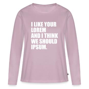Perfekter Humor für Grafikdesigner, Webdesigner - Frauen Premium Bio Langarmshirt - Altrosa - Vorne - Julia (174cm)