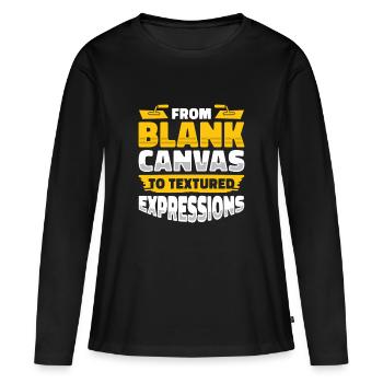 Constructeur de plaques de plâtre Installateur de plaques de plâtre - T-shirt manches longues Premium bio Femme - noir - Devant - Julia (174cm)