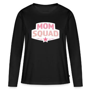 Mama-Trupp - Frauen Premium Bio Langarmshirt - Schwarz - Vorne - Julia (174cm)