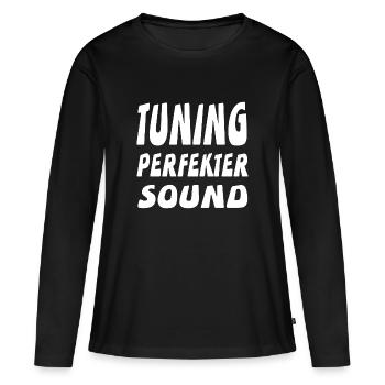 tuning - Women's Premium Organic Long Sleeve Shirt - black - Front - Julia (174cm)