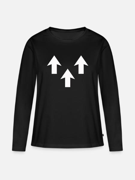Flèches - T-shirt manches longues Premium bio Femme - noir